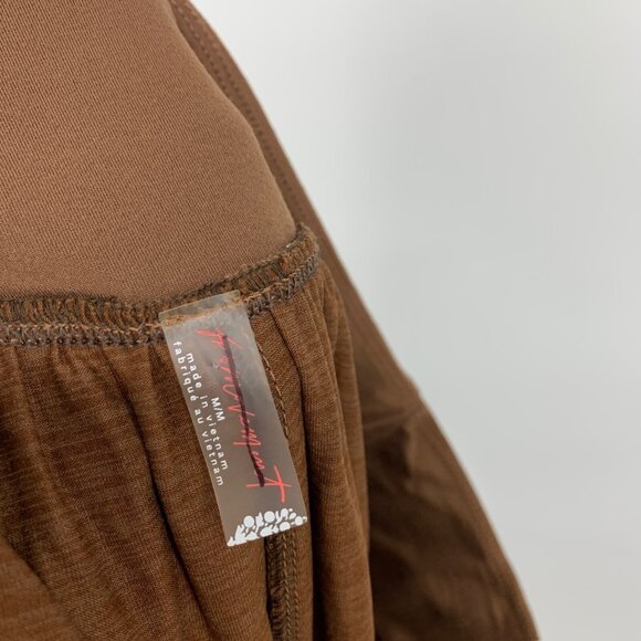 Free People Movement Shorts Find Your Flow Brown - Picture 3 of 11